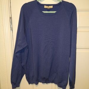 Tommy Bahama Blue Silk Blend Crew Neck Pullover Sweater Men's sz XL.
